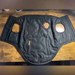 Stylish Black Dog Coat with Tan Accents